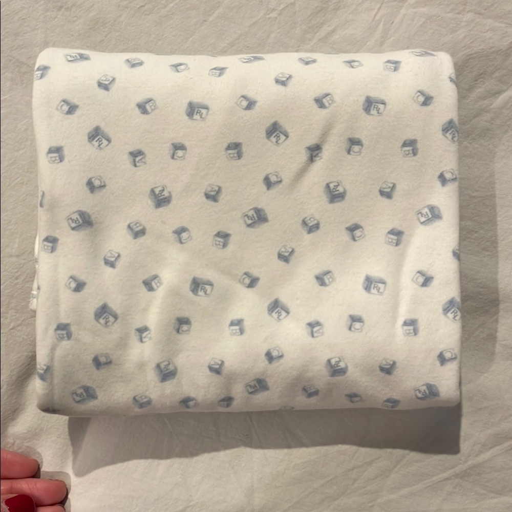 Ralph Lauren Blue and White Floral Sheet Set